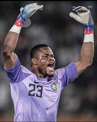 Nigerian goalkeeper Stanley Nwabali