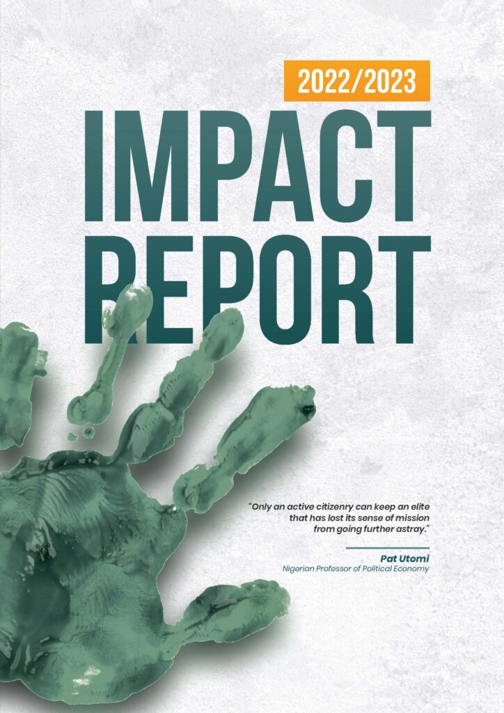 Cover page for 2022/2023 Impact Report